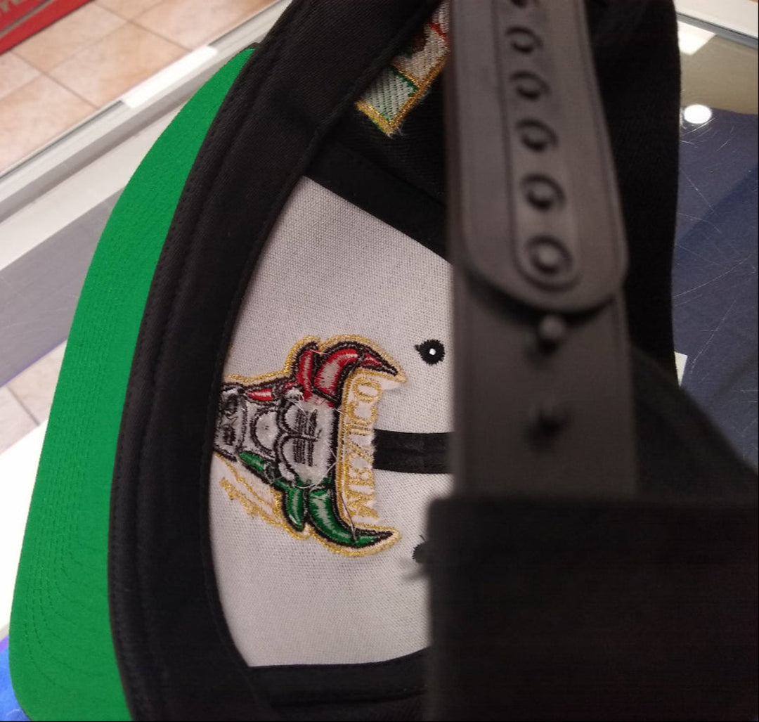 Embroidered SnapBack Mexican Bull Logo Hat3