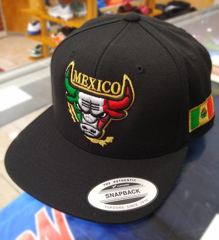 Embroidered SnapBack Mexican Bull Logo Hat4