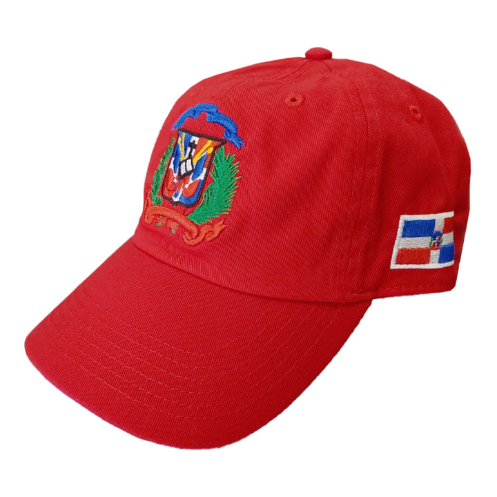Escudo Republica Dominicana - Dominican Red / Full Color Shield Dad Hat