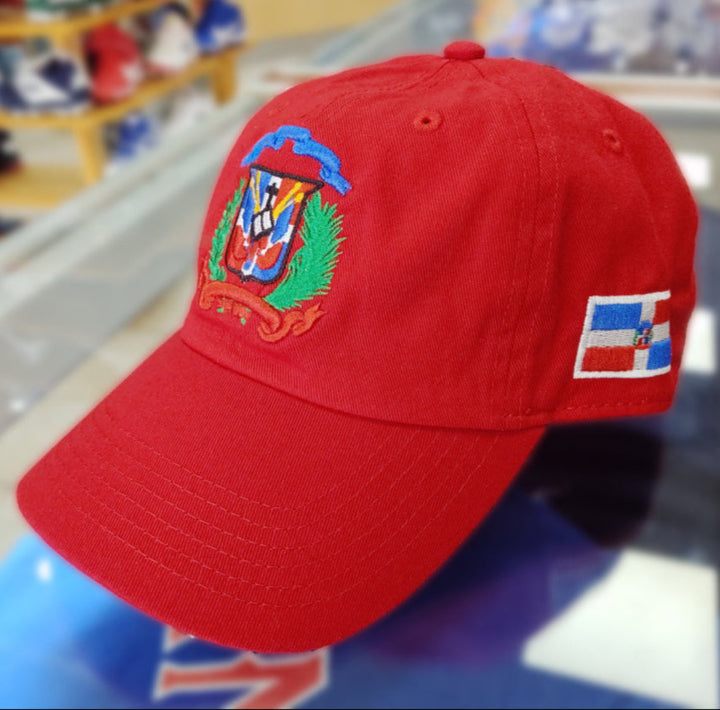 Escudo Republica Dominicana - Dominican Red / Full Color Shield Dad Hat1
