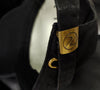 Escudo Republica Dominicana - Dominican Shield Black / Metallic Gold Color Dad Hat2
