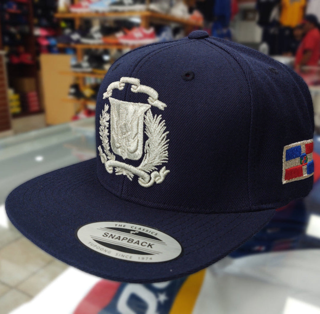 Escudo Republica Dominicana - Dominican Snapback Navy Blue - Metallic SilverHat3