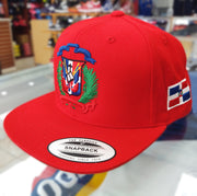 Escudo Republica Dominicana - Dominican Snapback Red - Full Color Hat3