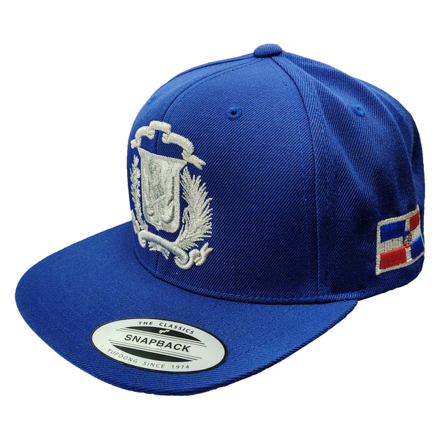 Peligro Sports Dominican Republic Shield Snapback Cap - Gray With Full Color Embroidery (Dominican Pride) - View #8