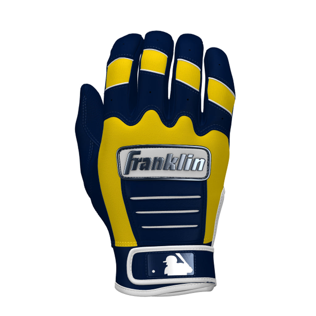 Blue and gold batting gloves online