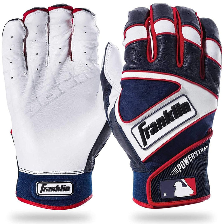 Franklin Power Strap Adult Batting Gloves 20462XX - Navy / White / Red