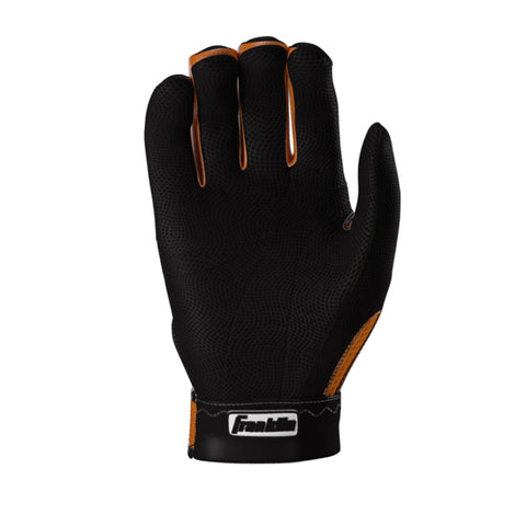 Franklin Pro Classic ADULT Black and Orange Batting Gloves - Peligro Sports Edition