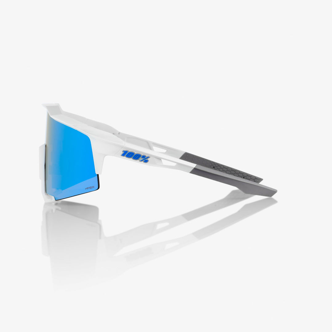 SPEEDCRAFT® Matte White HiPER® Blue Multilayer Mirror Lens + Clear Lens Included