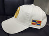 Escudo Republica Dominicana - Dominican Shield White/Metallic Gold Color Dad Hat