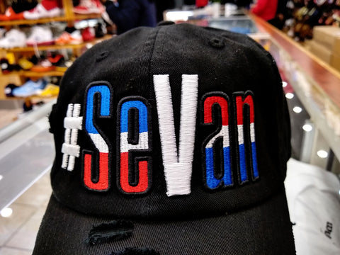 SeVan  embroidered  logo - Black Vintage Hat. GD17303