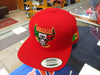 Embroidered SnapBack Mexican Bull logo RED Hat