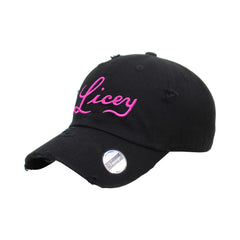 Tigres del Licey Vintage Black Hats Pink Logo
