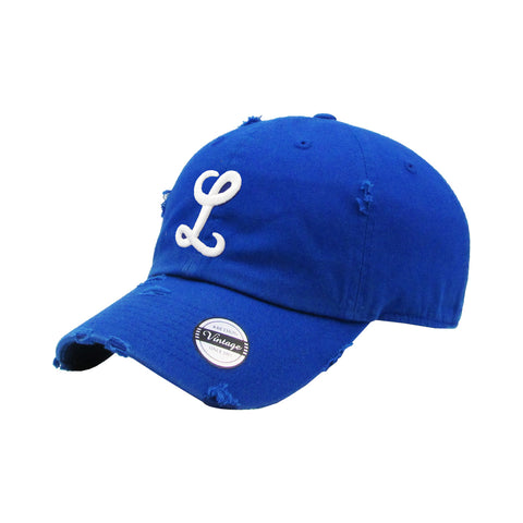 Tigres del Licey Vintage Royal Blue with initial L Hats