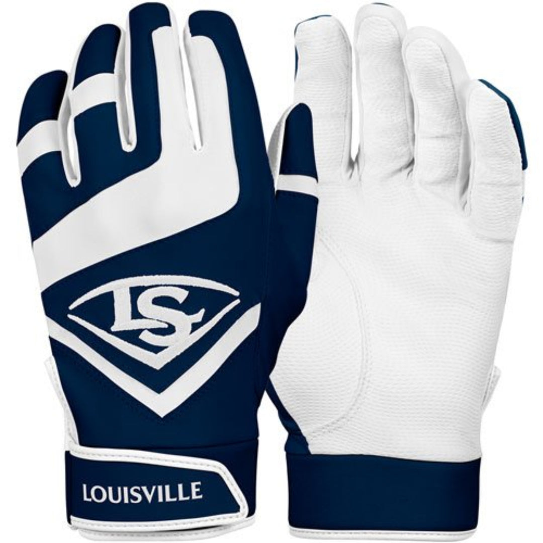 Louisville Slugger Adult Genuine Batting Gloves - Navy / White1