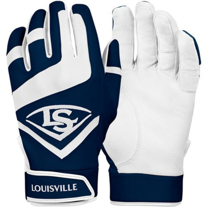 Louisville Slugger Adult Genuine Batting Gloves - Navy / White1