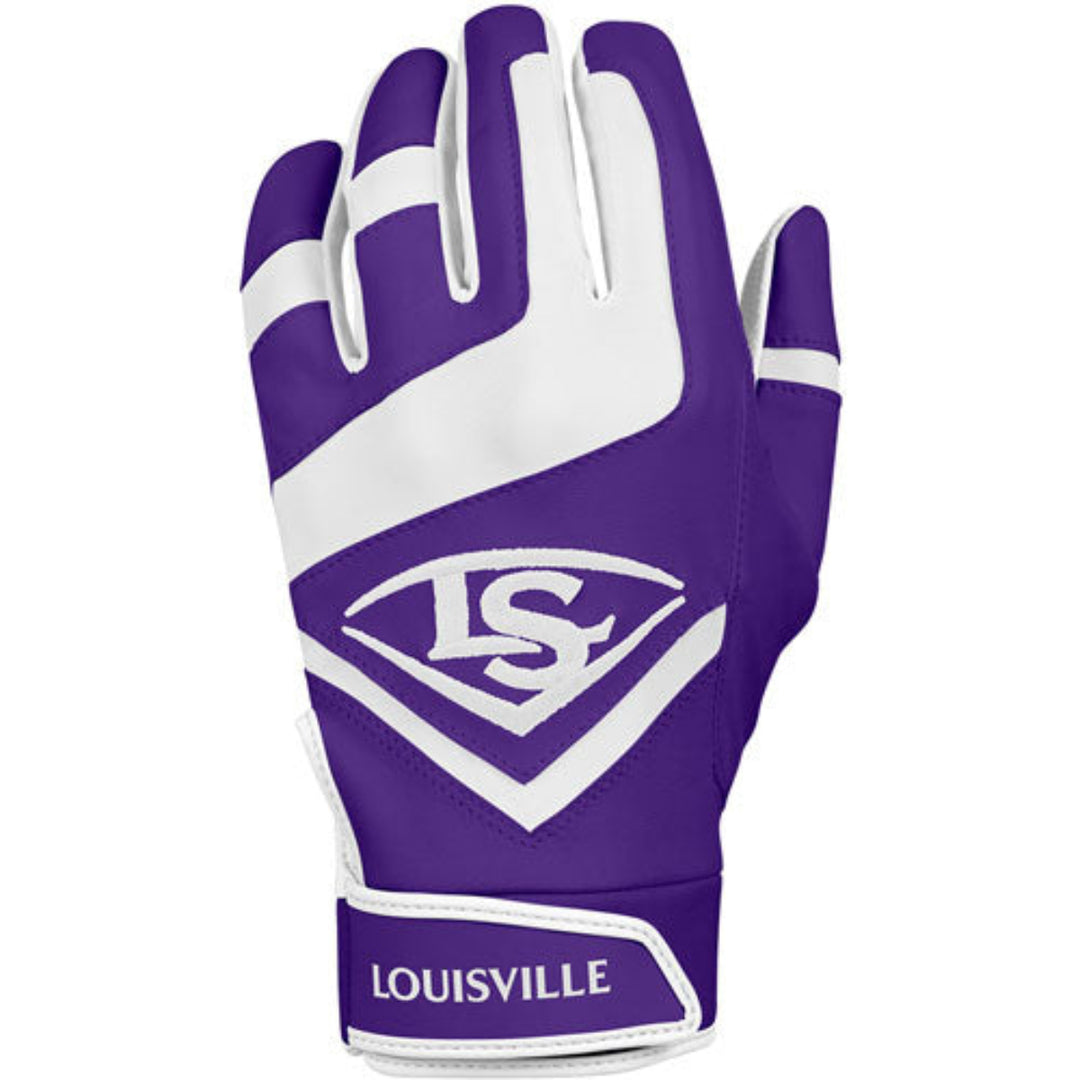 Louisville Slugger Adult Genuine Batting Gloves - Purple / White1