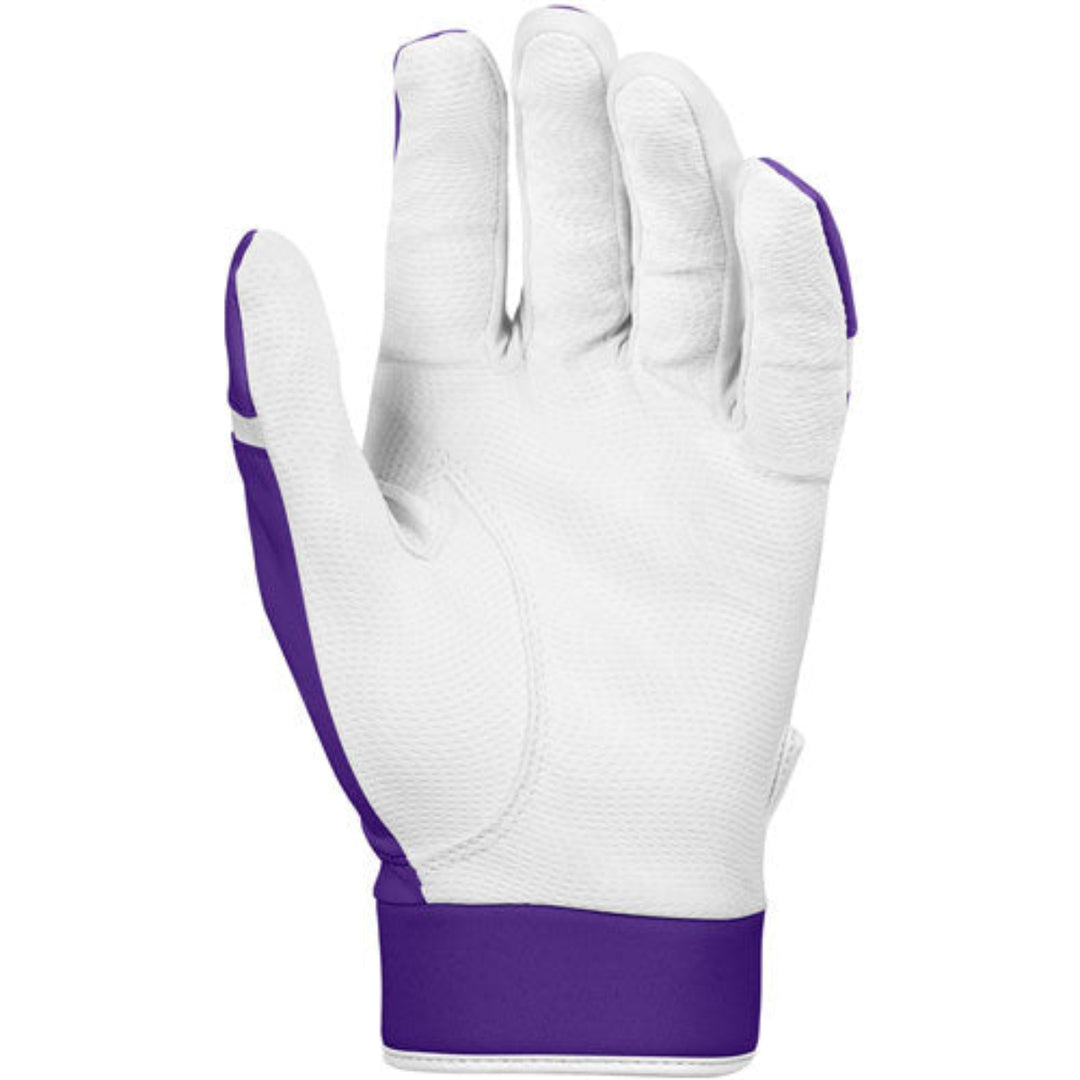 Louisville Slugger Adult Genuine Batting Gloves - Purple / White2