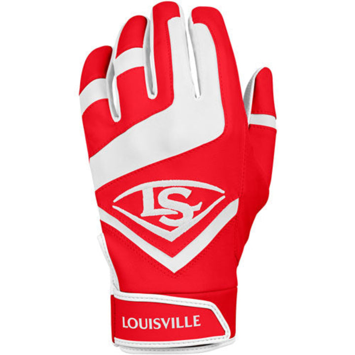 Louisville Slugger Adult Genuine Batting Gloves - Red / White1