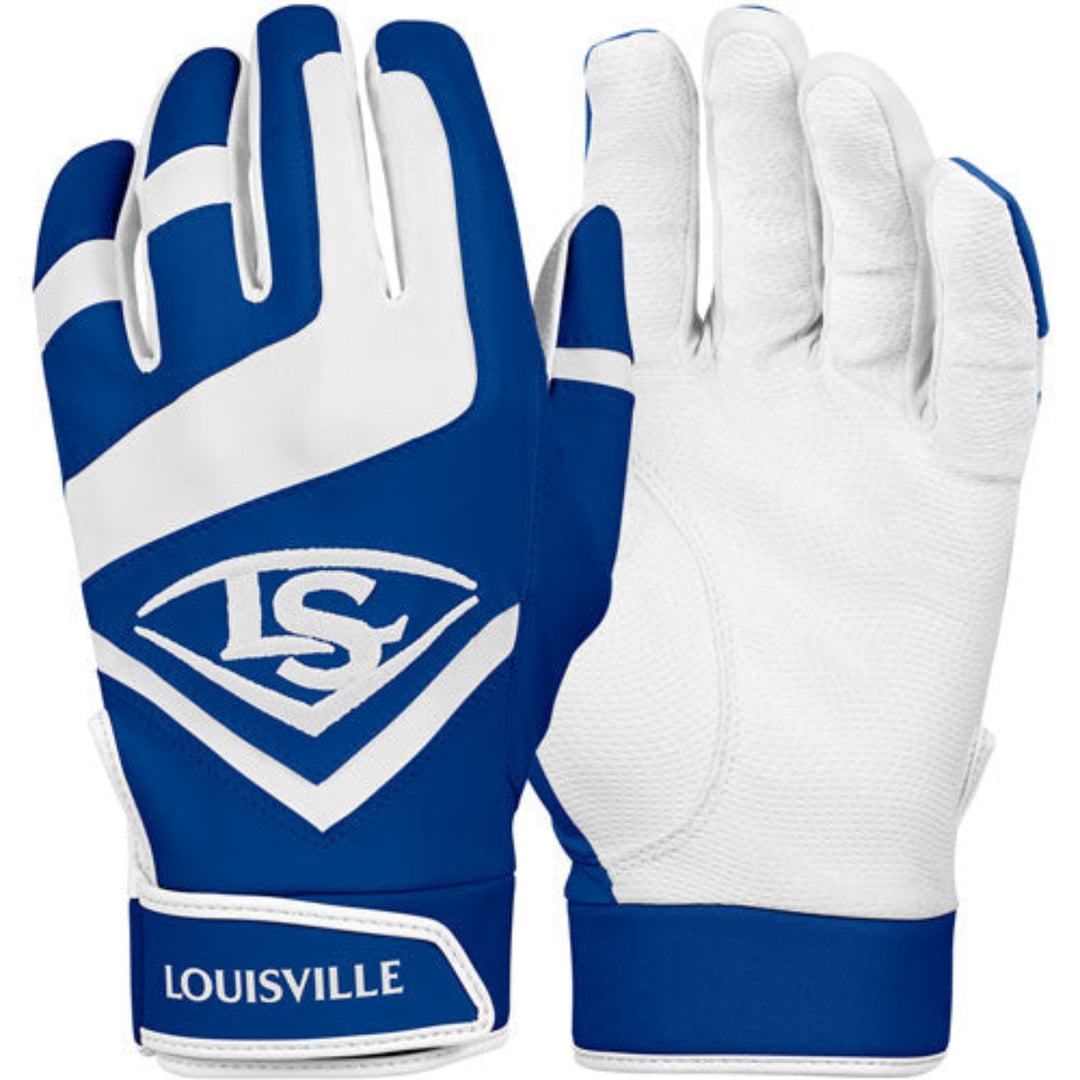 Louisville Slugger Adult Genuine Batting Gloves - Royal / White1