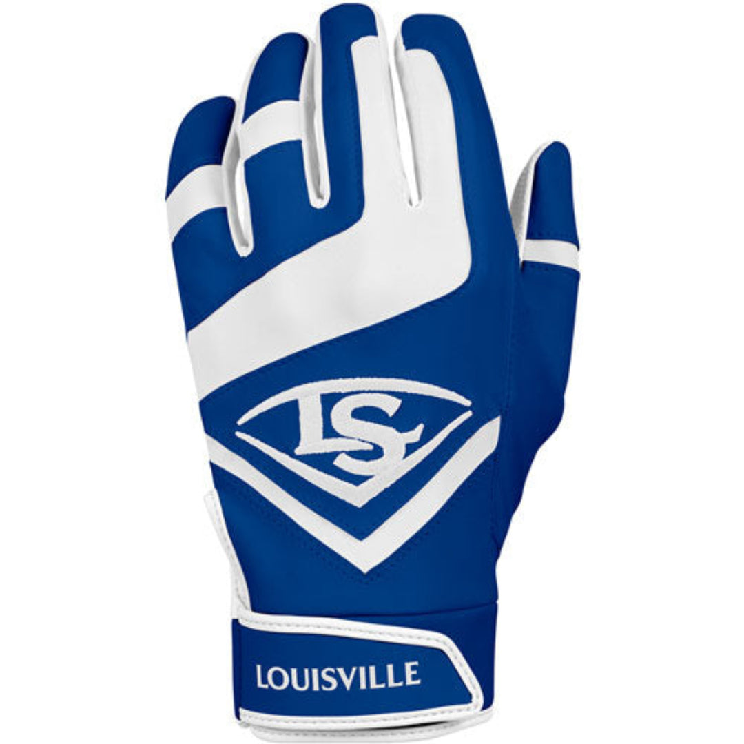 Louisville Slugger Adult Genuine Batting Gloves - Royal / White2