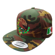 Embroidered Shield and flag SnapBack Mexico Camouflage hat