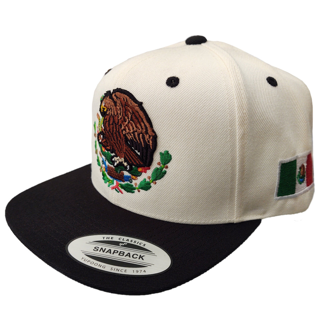 Mexico Snapback hats Embroidered Shield and flag – Peligro Sports