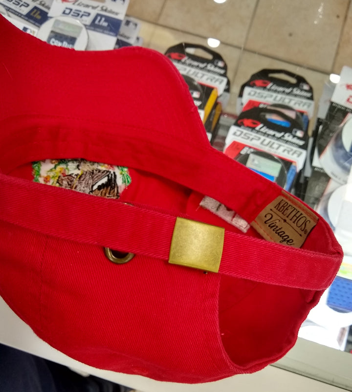 Mexico Vintage hats with Mexican Flag and Shield-Red3