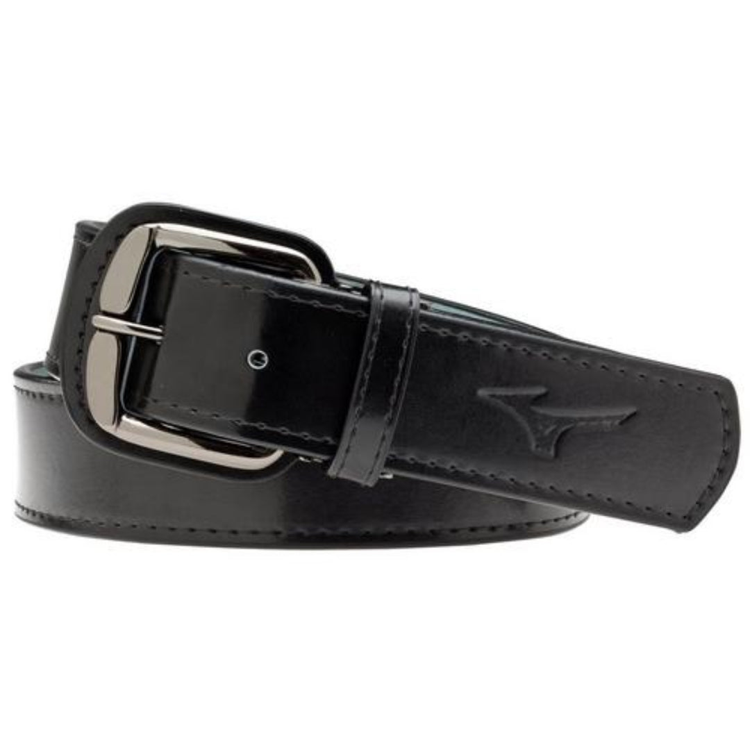 Mizuno Adult Classic Leather Belt Long 36-42"_Black