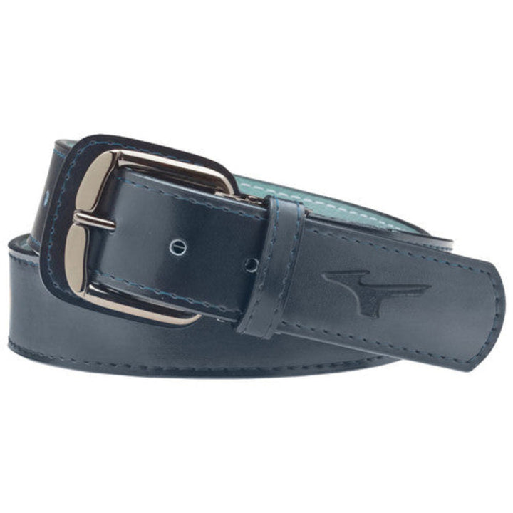 Mizuno Adult Classic Leather Belt Long 36-42"_Navy
