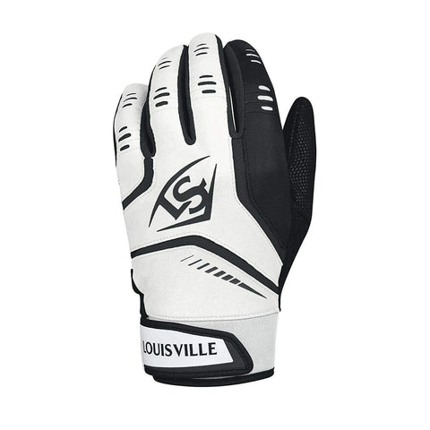 Louisville Slugger Omaha Adult Batting Gloves White-Black