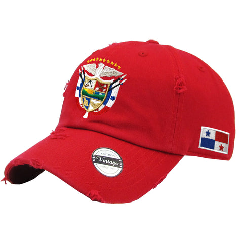 Panama Vintage Hats with Panana Shield and Flag