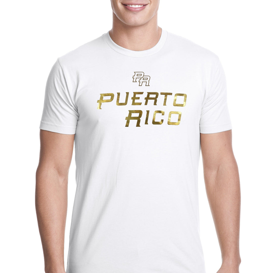 Puerto Rico PR Unisex T-Shirts_MetallicGold