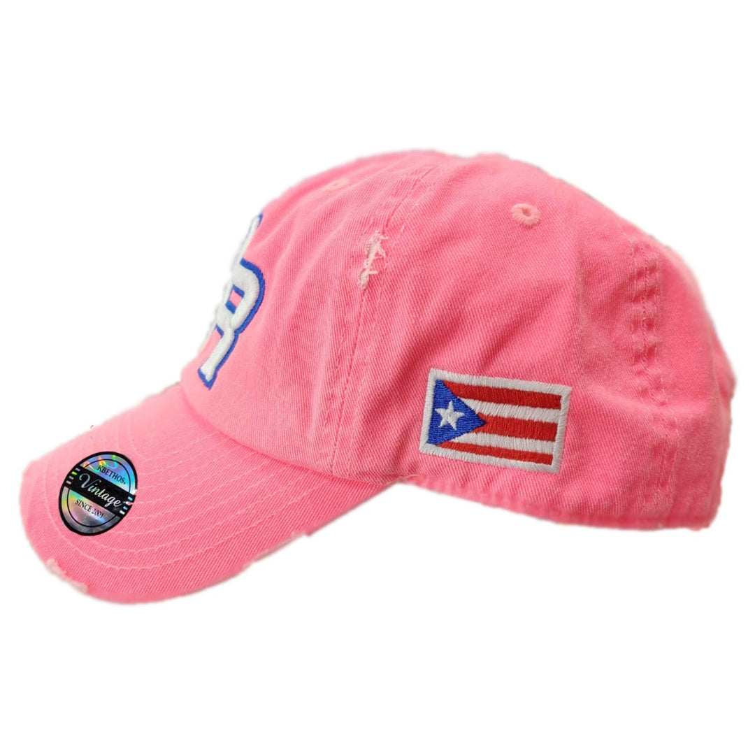 Puerto_Rico_PR_Vintage_Neon_Pink_Hat
