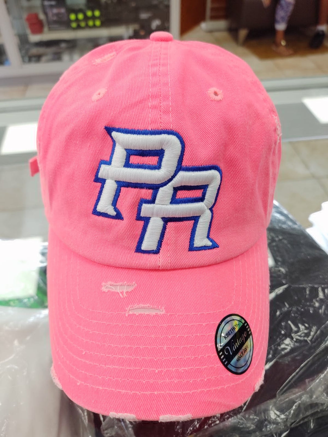 Puerto_Rico_PR_Vintage_Neon_Pink_Hat1