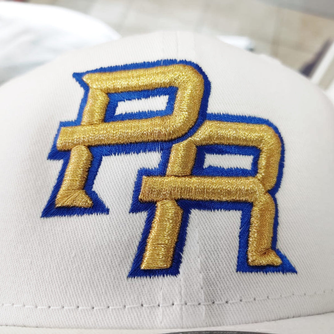 Puerto Rico Snapback White/M. Gold hats2