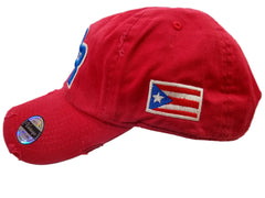 Puerto Rico Vintage Red / Royal Blue Logo Hats1