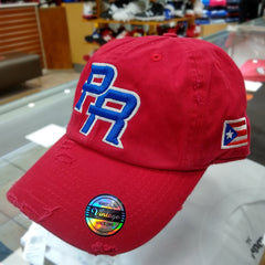 Puerto Rico Vintage Red / Royal Blue Logo Hats3