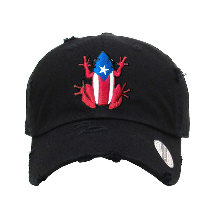 Puerto Rico Vintage hat with Coqui Logo_Black