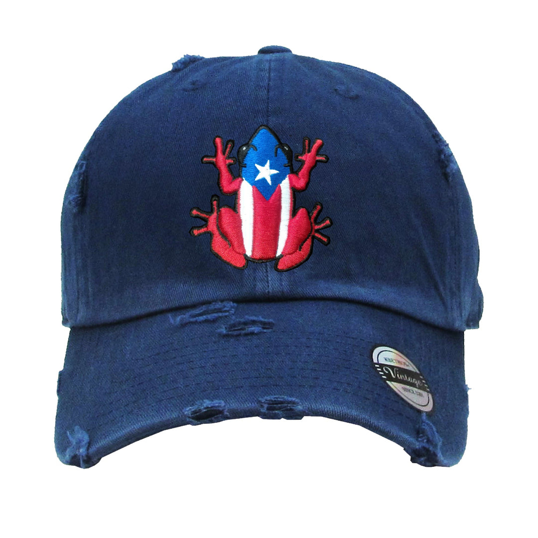 Puerto Rico Vintage hat with Coqui Logo_Navy