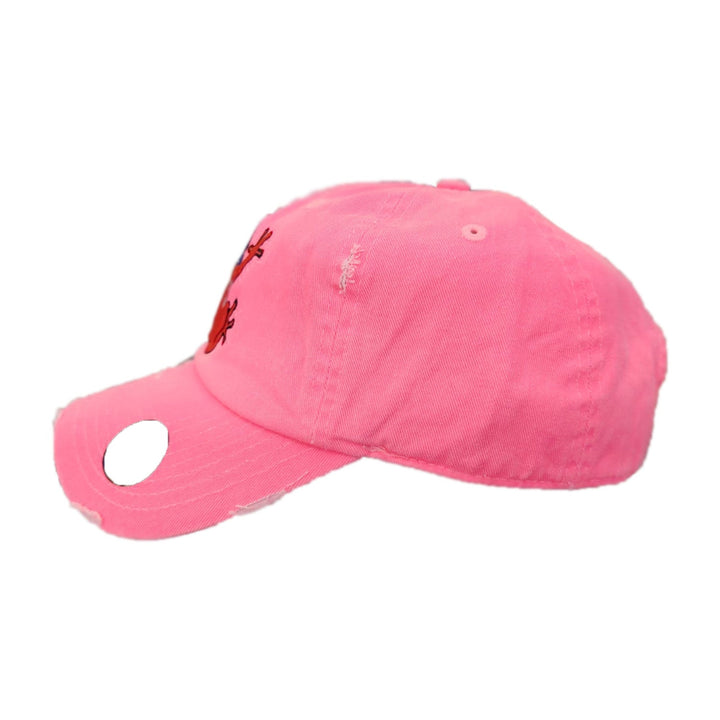 Puerto Rico Vintage hat with Coqui Logo_Neon_Pink_3