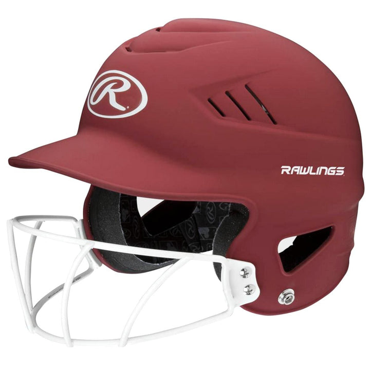 Rawlings Coolflo Fastpitch Highlighter Softball Batting Helmet_Scarlet