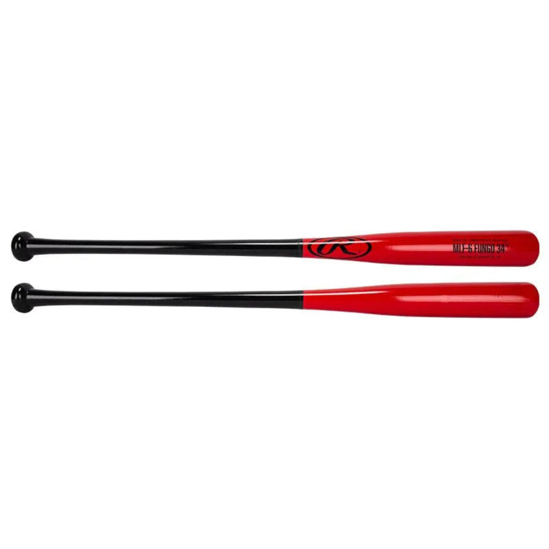 Rawlings Fungo Maple - Wood Bat - Fungo Bat - Black/Red
