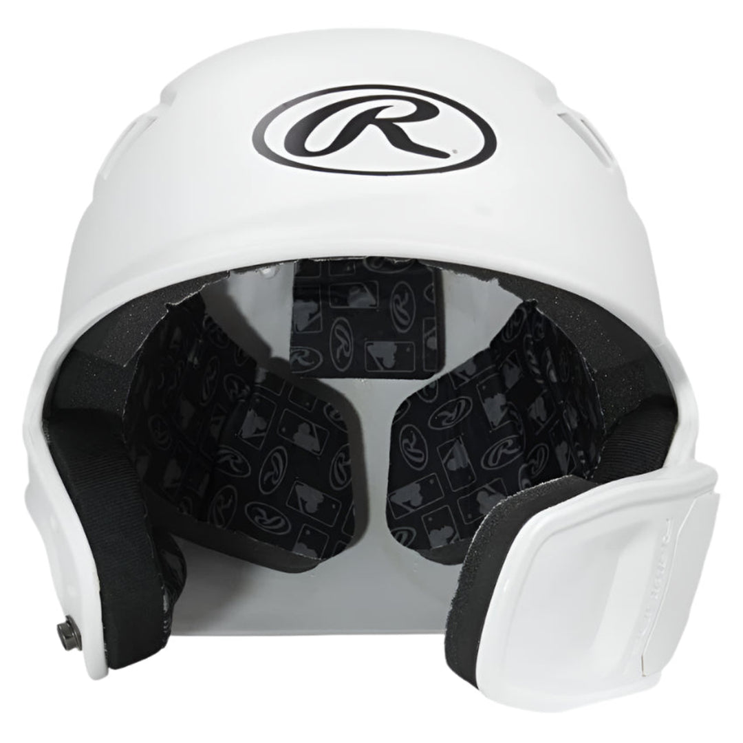 Rawlings R16 Reverse Matte Batting Helmet - Senior_White3