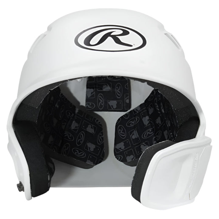 Rawlings R16 Reverse Matte Batting Helmet - Senior_White3