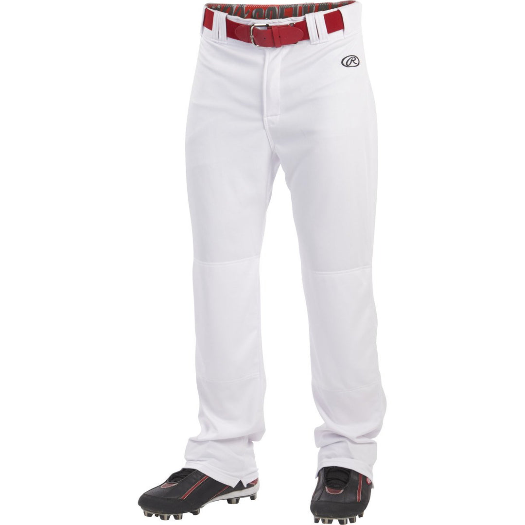 Rawlings YOUTH Semi-Relaxed Launch Baseball Pants_White