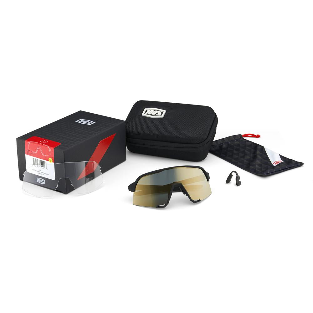 100% S3® Neon Orange HiPER® Red Multilayer Mirror Lens + Clear Lens Included
