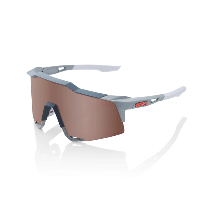 100% SPEEDCRAFT® Soft Tact Stone Grey HiPER® Crimson Silver Mirror Lens - 60007-00002