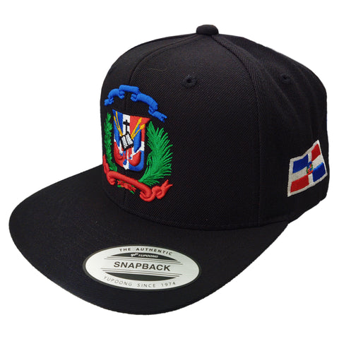 Escudo Republica Dominicana - Dominican Snapback Black-Full Color Hat