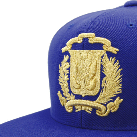 Escudo Republica Dominicana - Dominican Snapback Royal-Metallic Gold Hat