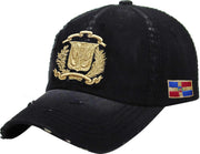 Vintage Adjustable Cap Shield Dominican Republic (Escudo Dominicano)Black
